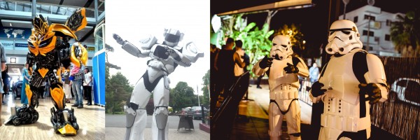 Robots for hire with Irish Wedding Bands